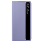 Оригинален Активен Калъф за Samsung S21 Clear View Cover Book Case EF-ZG991CVE, Лилав