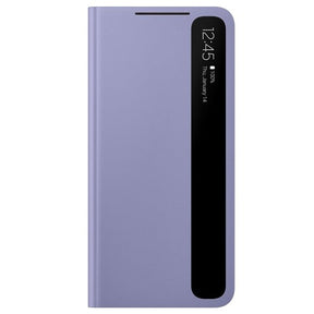 Оригинален Активен Калъф за Samsung S21 Clear View Cover Book Case EF-ZG991CVE, Лилав