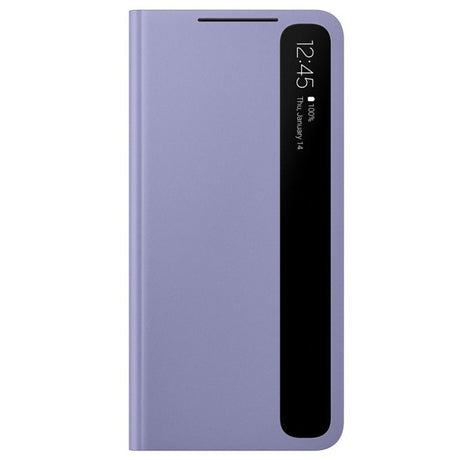Оригинален Активен Калъф за Samsung S21 Clear View Cover Book Case EF-ZG991CVE, Лилав