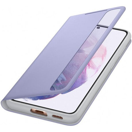 Оригинален Активен Калъф за Samsung S21 Clear View Cover Book Case EF-ZG991CVE, Лилав (2)