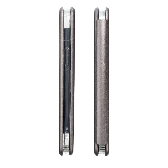 Кожен Калъф за Samsung A03S, Forcell Elegance Book Case, Сив (4)
