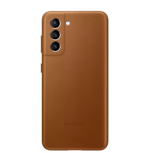 Оригинален Кожен Калъф за Samsung S21, Leather Cover Case EF-VG991LAE, Кафяв (2)