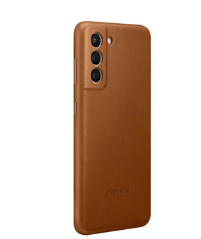 Оригинален Кожен Калъф за Samsung S21, Leather Cover Case EF-VG991LAE, Кафяв