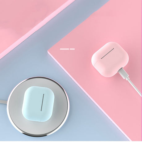 Калъф за Слушалки за Apple AirPods 3, Icon Silicone Case, Розов (2)