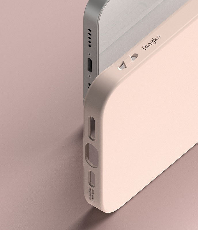 Противоударен Силиконов Калъф за iPhone 13 Mini, Ringke Air S Case, Розов (4)