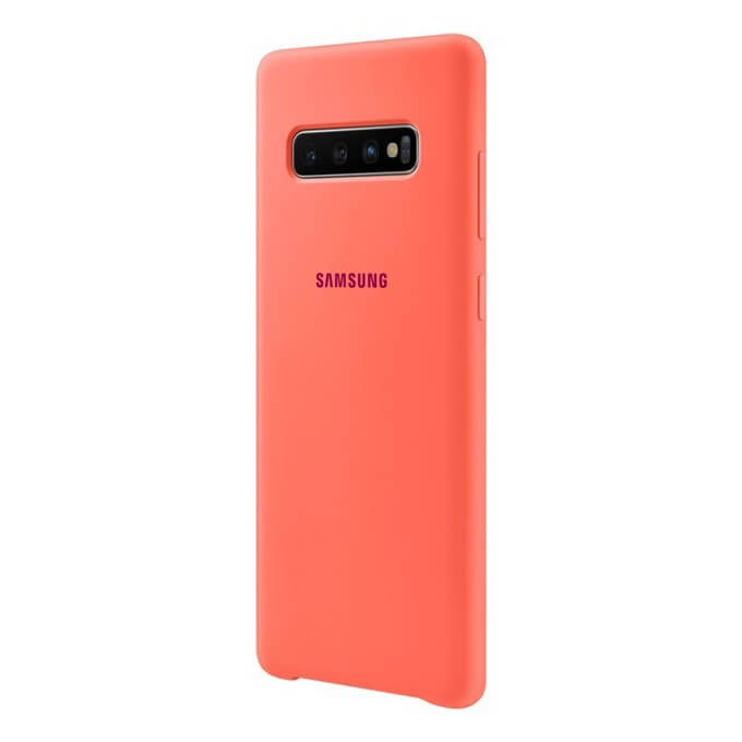 Оригинален Силиконов Калъф за Samsung S10 Plus, Silicone Cover Case EF-PG975THE, Розов