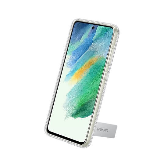 Оригинален Калъф за Samsung S21 FE, Clear Standing Cover Case EF-JG990CTE, Прозрачен (6)