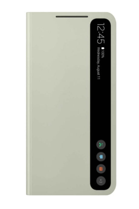 Оригинален Активен Калъф за Samsung S21 FE Smart Clear View Cover Book Case EF-ZG990CME, Зелен