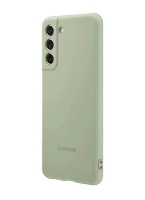 Оригинален Силиконов Калъф за Samsung S21 FE, Silicone Cover Case EF-PG990TME, Зелен