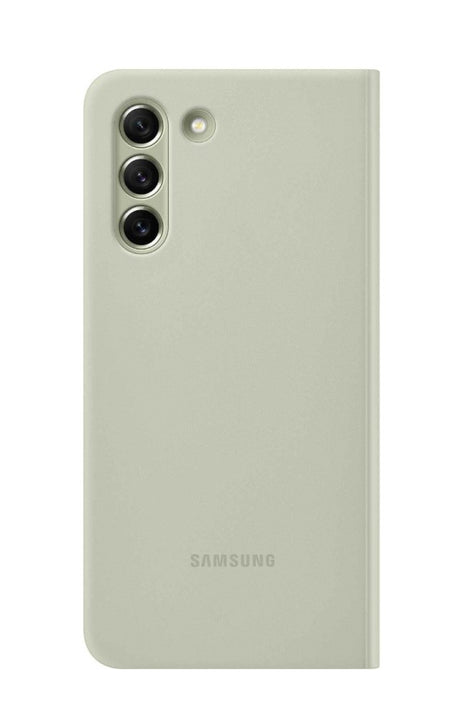Оригинален Активен Калъф за Samsung S21 FE Smart Clear View Cover Book Case EF-ZG990CME, Зелен (4)