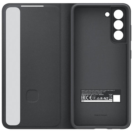 Оригинален Активен Калъф за Samsung S21 FE Smart Clear View Cover Book Case EF-ZG990CBE, Черен (4)