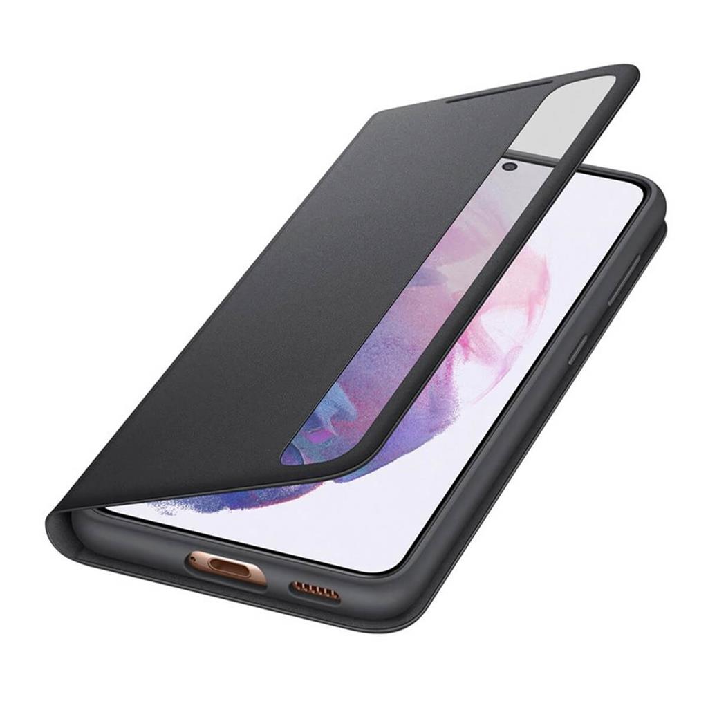 Оригинален Активен Калъф за Samsung S21 FE Smart Clear View Cover Book Case EF-ZG990CBE, Черен (2)
