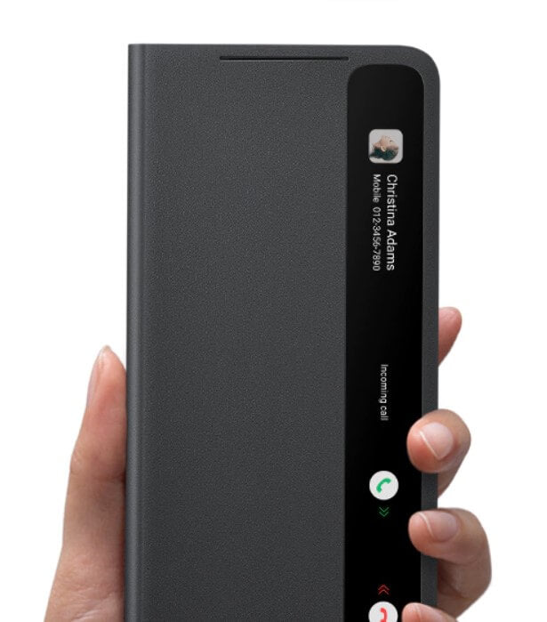 Оригинален Активен Калъф за Samsung S21 FE Smart Clear View Cover Book Case EF-ZG990CBE, Черен (3)