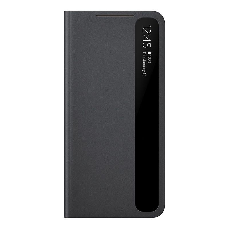 Оригинален Активен Калъф за Samsung S21 FE Smart Clear View Cover Book Case EF-ZG990CBE, Черен