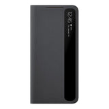Оригинален Активен Калъф за Samsung S21 FE Smart Clear View Cover Book Case EF-ZG990CBE, Черен