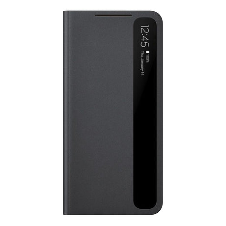 Оригинален Активен Калъф за Samsung S21 FE Smart Clear View Cover Book Case EF-ZG990CBE, Черен