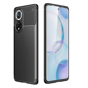 Силиконов Калъф за Huawei Nova 9, New Carbon Case, Черен