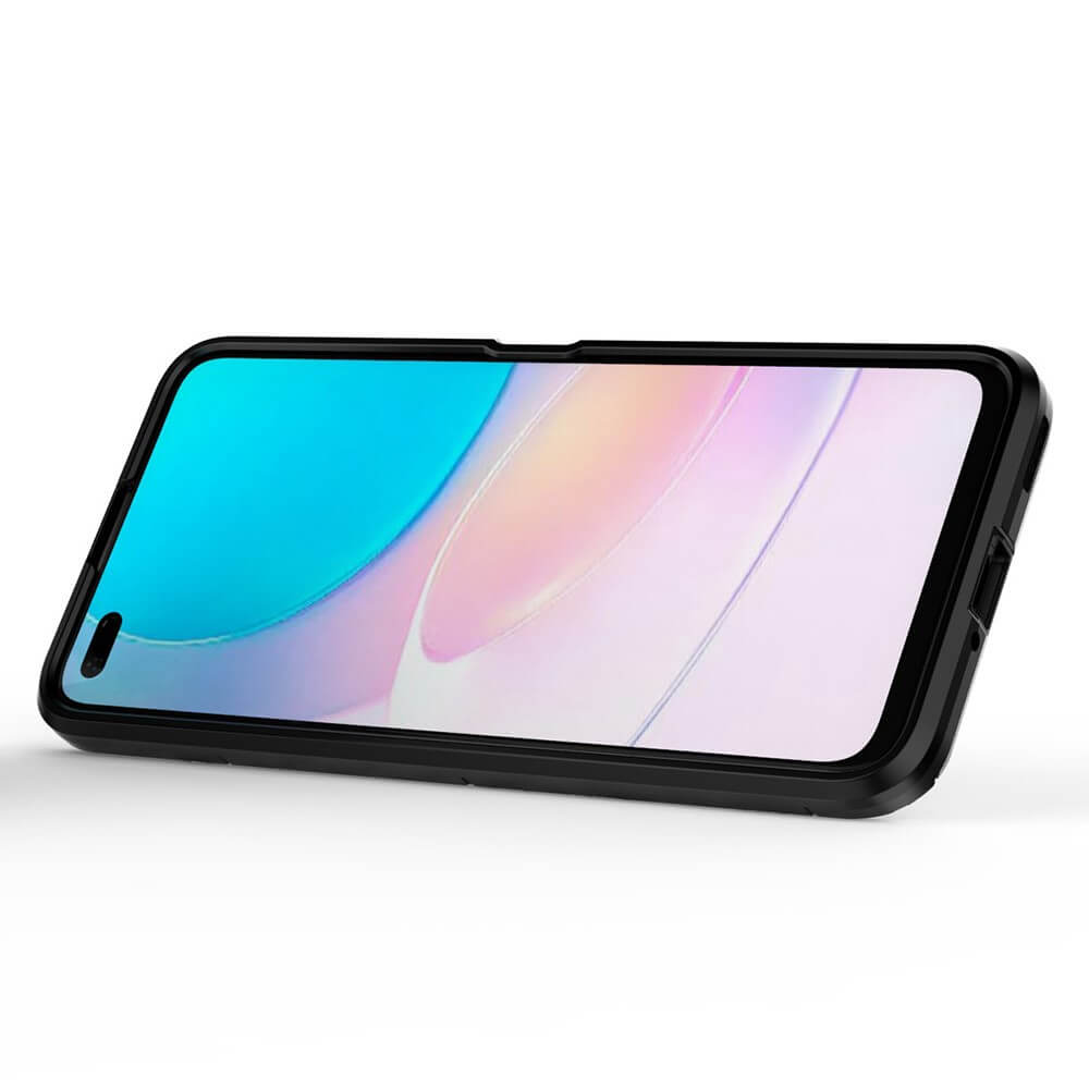Калъф със Стойка-Пръстен за Huawei Nova 8i, Kickstand Armor Case, Черен (4)