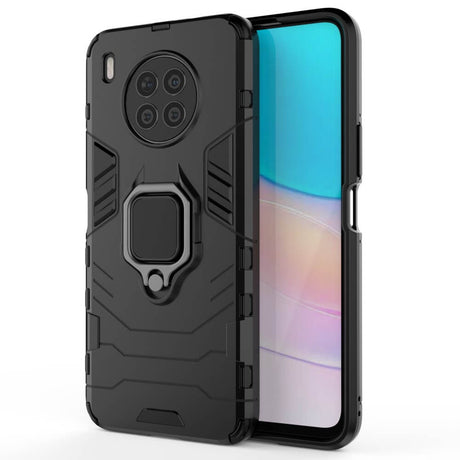 Калъф със Стойка-Пръстен за Huawei Nova 8i, Kickstand Armor Case, Черен