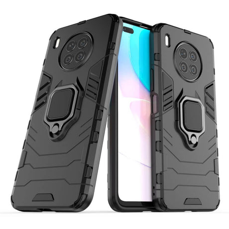 Калъф със Стойка-Пръстен за Huawei Nova 8i, Kickstand Armor Case, Черен (2)