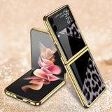 Луксозен Калъф за Samsung Galaxy Z Flip 3, GKK Tempered Leopard Case, Цветен (2)