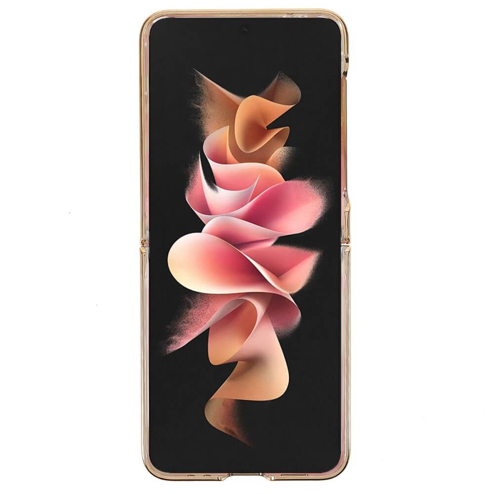 Блестящ Калъф с Пръстен за Samsung Z Flip 3, Glitter Marble Case, Розов (2)