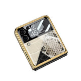 Луксозен Калъф за Samsung Galaxy Z Flip 3, GKK Tempered Snake Case, Цветен (3)