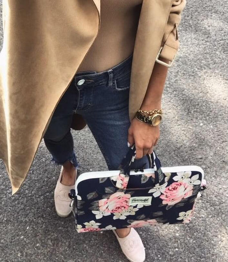 Дамска Чанта за Лаптоп 15-16", Canvaslife Rose Briefcase, Син (4)