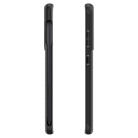 Калъф с Поставка за Писалка за Samsung S21 Ultra, Spigen Liquid Air S-Pen Case, Черен (8)