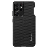 Калъф с Поставка за Писалка за Samsung S21 Ultra, Spigen Liquid Air S-Pen Case, Черен (2)