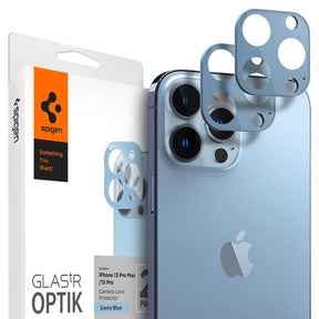 Протектор за Камерата на iPhone 13 Pro, Spigen EZ Fit Optik Pro Glass tR 2бр., Син
