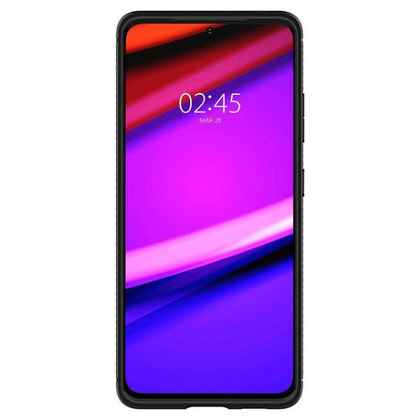 Противоударен Силиконов Калъф за Samsung S21 Ultra, Spigen Rugged Armor Case, Черен (5)