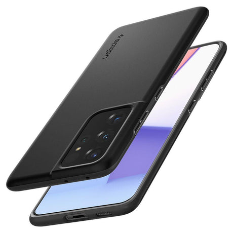 Противоударен Калъф за Samsung S21 Ultra, Spigen Thin Fit Case, Черен (6)