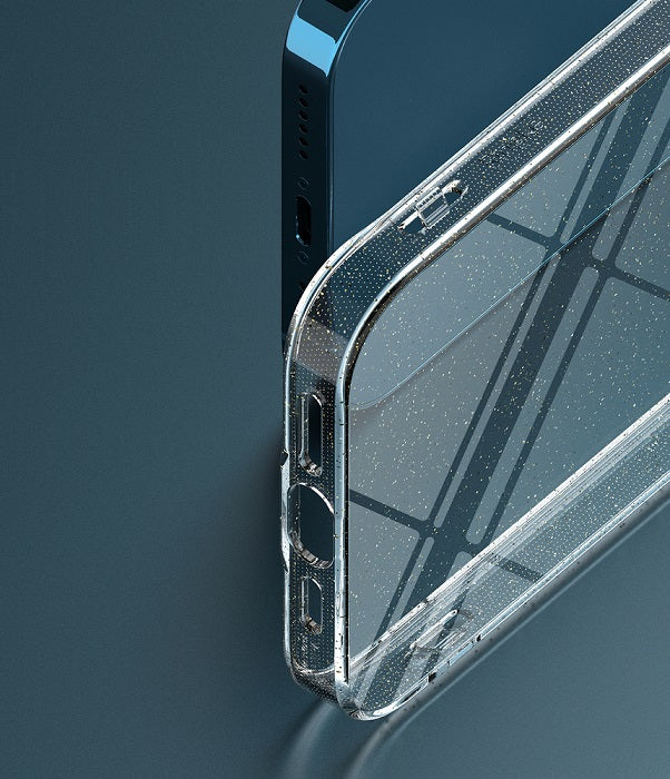 Противоударен Блестящ Калъф за iPhone 13 Pro, Ringke Air Glitter Case, Прозрачен (6)