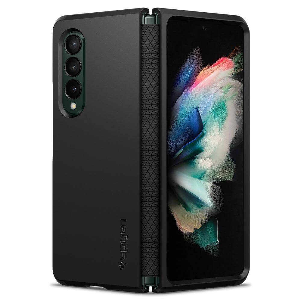 Противоударен Калъф за Samsung Z Fold 3, Spigen Tough Armor Case, Черен