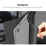 Кожен Калъф за Samsung Tab A7 10.4", Infiland Smart Case, Черен (5)