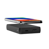 Външна Батерия с Безжично Зареждане за iPhone, Mophie Powerstation Wireless 6040mAh, Черен